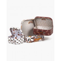 LOT DE 3 VALISES IMPRIMEES MINIKANE