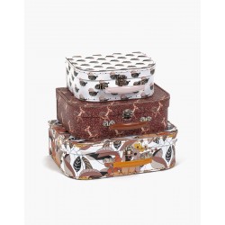 LOT DE 3 VALISES IMPRIMEES MINIKANE