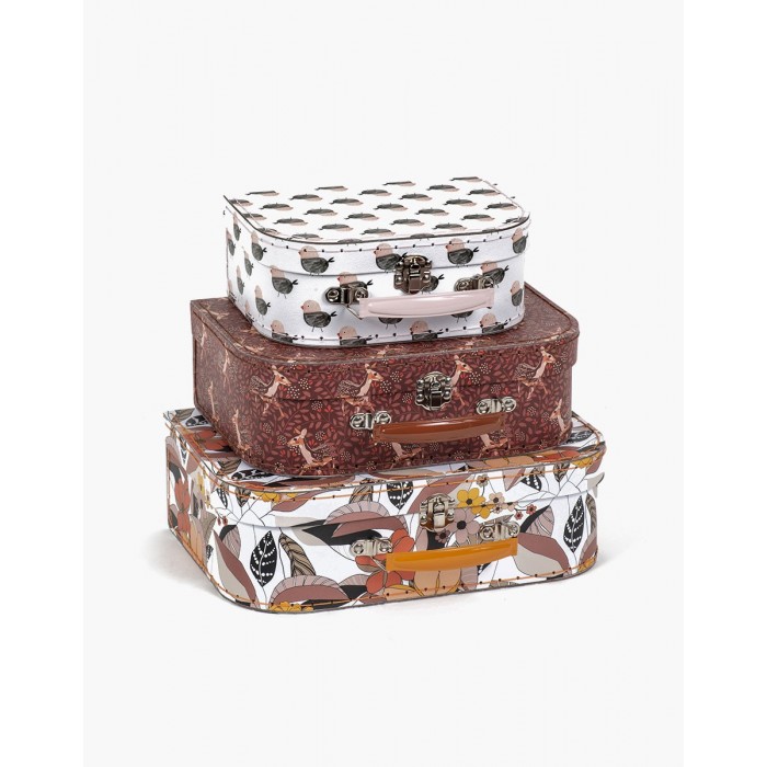 LOT DE 3 VALISES IMPRIMEES MINIKANE LOT DE 3 VALISES IMPRIMEES MINIKANE