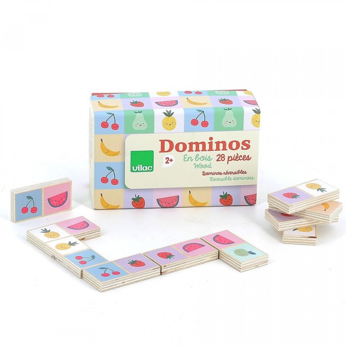 Dominos en bois réversibles - Fruits et légumes | Vilac