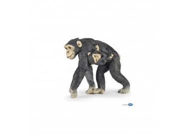 figurine chimpanzé et son bébé papo