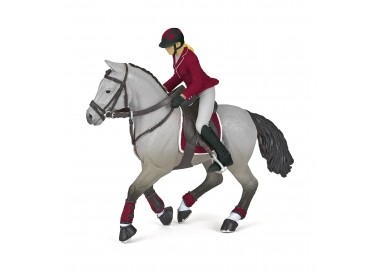 cheval de concours et sa cavaliere papo