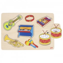 puzzle encastrements sonores instruments
