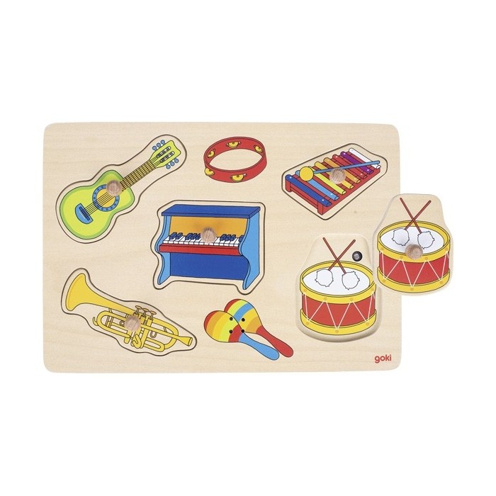 puzzle encastrements sonores instruments