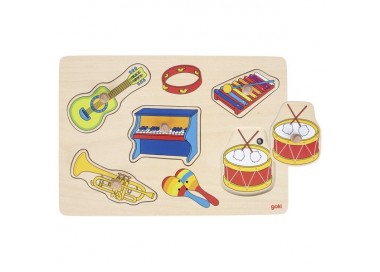 puzzle encastrements sonores instruments