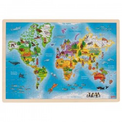 puzzle en bois le monde