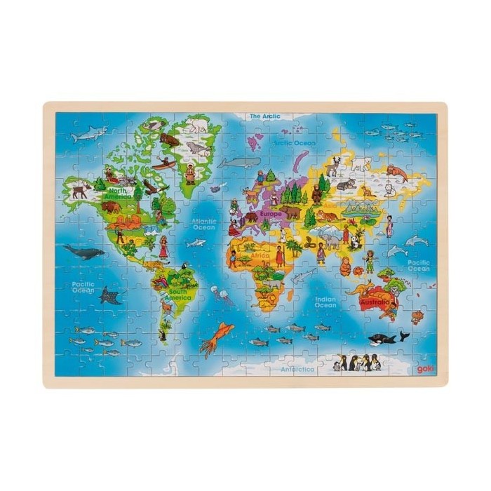 puzzle en bois le monde