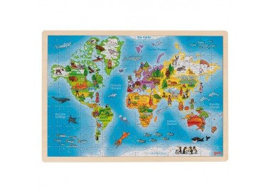 puzzle en bois le monde