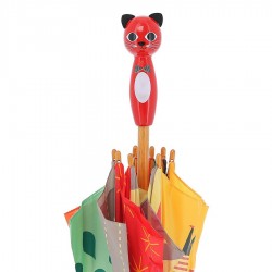 parapluie en bois chat