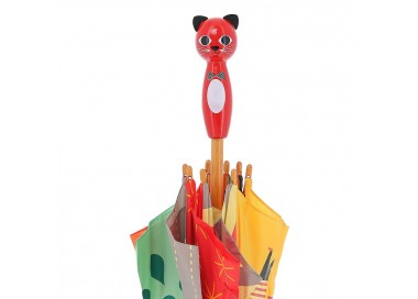 parapluie en bois chat
