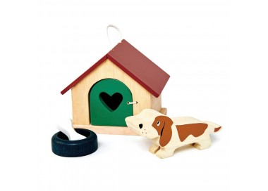 SET ANIMAUX FAMILIERS CHIEN EN BOIS