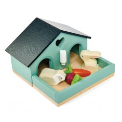 SET ANIMAL FAMILIER LAPIN EN BOIS