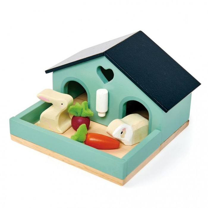 SET ANIMAL FAMILIER LAPIN EN BOIS