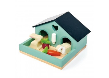 SET ANIMAL FAMILIER LAPIN EN BOIS