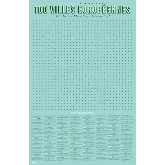 AFFICHE XL VILLES EUROPEENNES MELEES