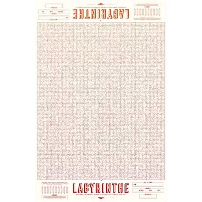 AFFICHE XL: LABYRINTHE 65X100CM