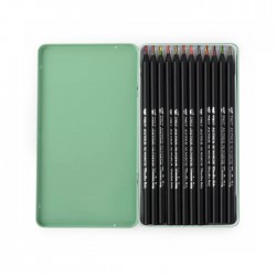 12 crayons de couleur multicolores