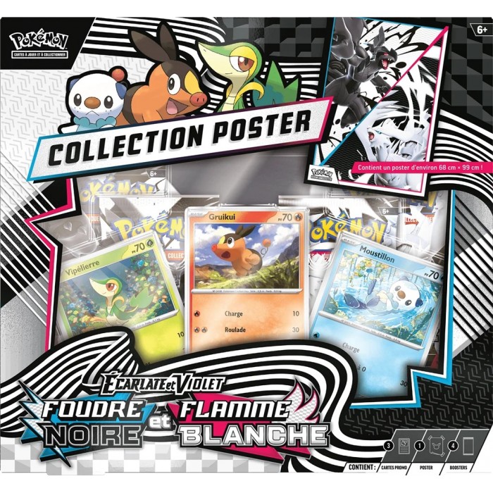 pokémon coffret poster foudre noire flamme blanche