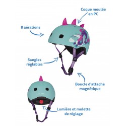 CASQUE DRAGON 3D  LED INTEGRE