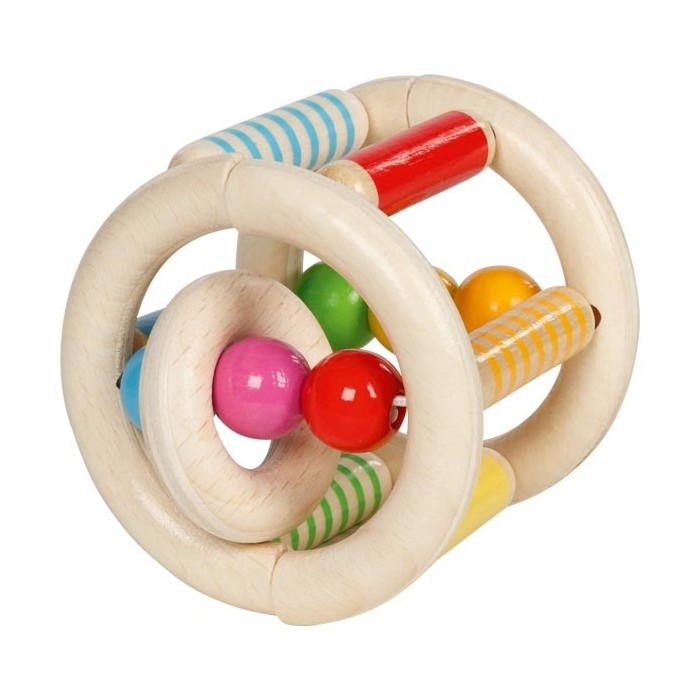 Hochet en bois flexible à faire rouler | Goki Hochet en bois flexible à faire rouler | Goki