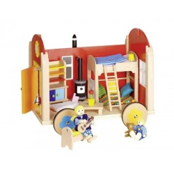 Roulotte en bois pour poupées ou figurines | Goki