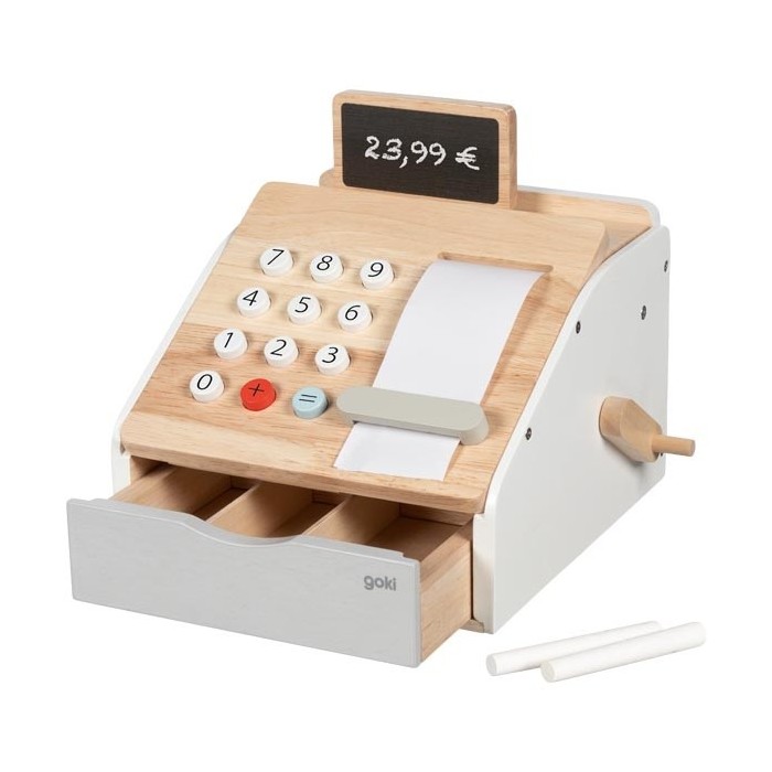 Caisse enregistreuse en bois avec effet sonore | Goki Caisse enregistreuse en bois avec effet sonore | Goki