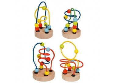 Circuit ce motricité spirale en bois et métal | Goki
