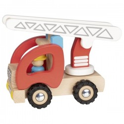 Camion de pompiers en bois avec échelle | Goki