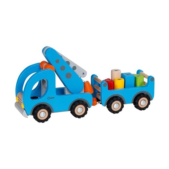Camion-grue en bois avec remorque | Goki Camion-grue en bois avec remorque | Goki