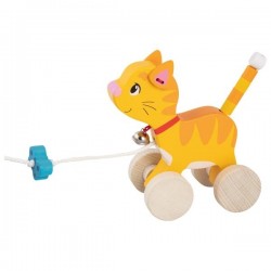 Animal à tirer en bois - Chat | Goki