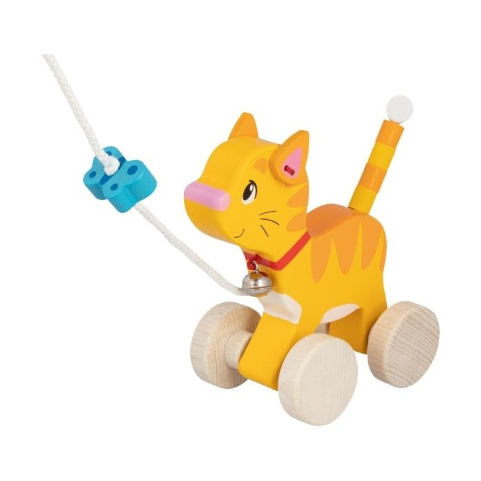 Animal à tirer en bois - Chat | Goki Animal à tirer en bois - Chat | Goki