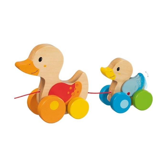 Animal à tirer en bois - Famille de canards | Goki Animal à tirer en bois - Famille de canards | Goki