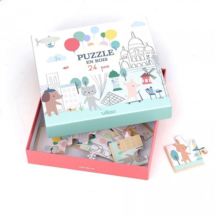 Puzzle 24 pièces - Paris, de Sarah Betz | Vilac Puzzle 24 pièces - Paris, de Sarah Betz | Vilac