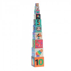 Cubes gigognes en carton, Arc-en-ciel - Andy Westface | Vilac