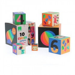 Cubes gigognes en carton, Arc-en-ciel - Andy Westface | Vilac