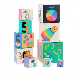 Cubes gigognes en carton, Arc-en-ciel - Andy Westface | Vilac
