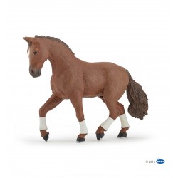 figurine cheval hanovrien alezan papo