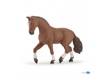 figurine cheval hanovrien alezan papo