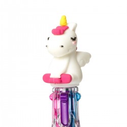 MINI STYLO A BILLE 4 COULEUR LICORNE